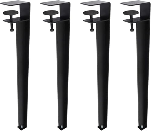 Generisch F-förmige Möbelbeine aus Metall, 28-Zoll-Tischbeine aus Metall, 16-Zoll-DIY-Bankbeine aus Eisen, verstellbare Haarnadel-Tischbeine, schwarz(16in/40cm) von Generisch