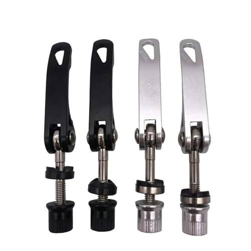 Generisch Fahrrad Schnellspanner Schraube Nockenhebel Fahrrad Sattelstütze Klemme Spieß Bolzen M6 35/40/50/55/60/65/70/75/85mm Fahrradteile(M6x70mm Black) von Generisch