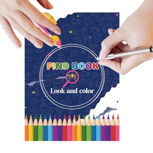 Generisch Finden Sie Buch Look Und Farbe, Niedliches Malbuch, Cartoon -Charakter Färben, Lustige Cartoon -Charaktere, Kompaktes Und Tragbares Design, 28,5 X 21 Cm/11.22 X 8.27in, Für Kinder von Generisch