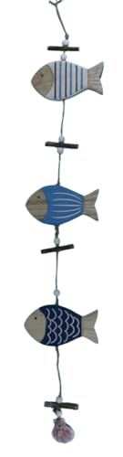 Generisch Fisch Girlande aus Holz 65 x 12 x 1 cm Maritim See Meer Tier Deko GTT J122 Generisch Fisch Girlande aus Holz 65 x 12 x 1 cm Maritim See Meer Tier Deko GTT J122 von Generisch