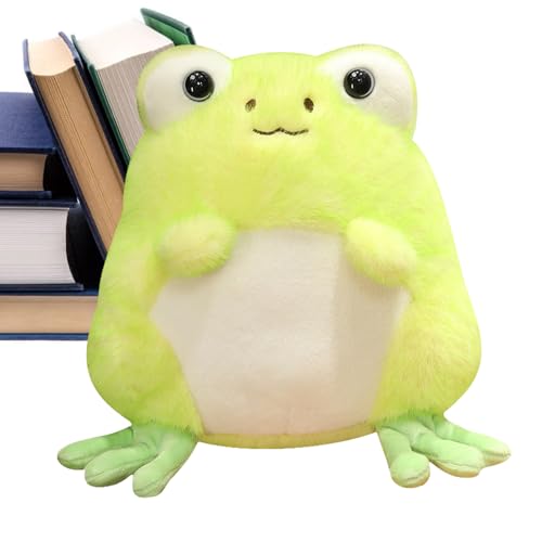 Generisch Frosch-Plüschpuppe, Plüsch-Frosch-Spielzeug - Cartoon gefüllte Froschpuppe-Plüschstoff-Heimdekoration für Schlafzimmer, Spielzimmer, Kinderzimmer, Wohnzimmer, Couch von Generisch