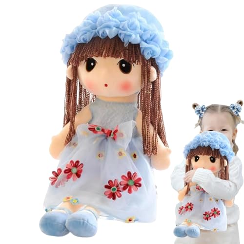 Generisch Gefüllte Plüschpuppe, Stoffpuppe gemütlich - Plüschtier-Kuschelweiche multikulturelle handgefertigte Puppe mit Kleidung, Rock für Kinder von Generisch