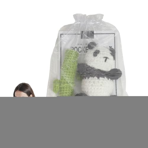 Generisch Gehäkeltes Panda-Kuscheltier,Panda-Häkeltier - Tiere Spielzeugpuppe | Handgefertigter entzückender gehäkelter Panda mit Grußkarte und Organza-Paket für Thanksgiving, Kindertag, Babyparty Generisch Gehäkeltes Panda-Kuscheltier,Panda-Häkeltier - Tiere Spielzeugpuppe | Handgefertigter entzückender gehäkelter Panda mit Grußkarte und Organza-Paket für Thanksgiving, Kindertag, Babyparty von Generisch