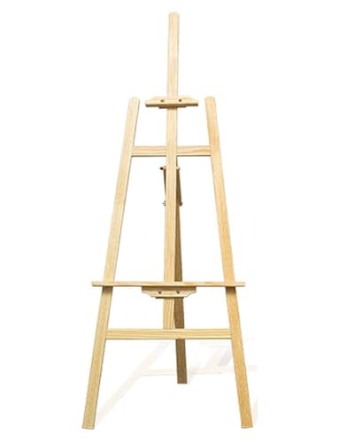 Generisch Große Holz-Staffelei 150cm - Verstellbare Atelierstaffelei aus Massivholz für Erwachsene & Kinder - Leinwandständer mit 52x52cm Arbeitsfläche (2,55kg) von Generisch