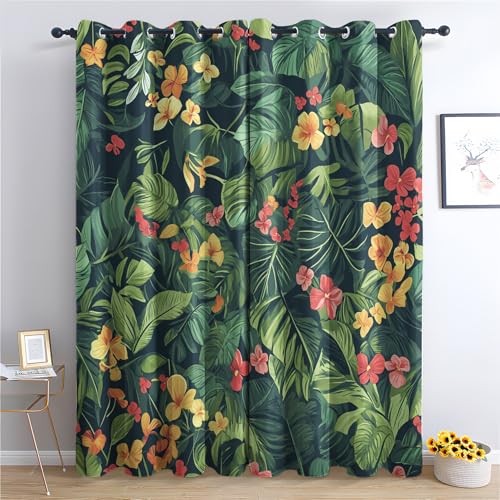 Generisch Grüne Blätter Vorhang, Blumenmuster Gardinen mit Ösen 2er Set Verdunkelungsvorhang, Modern Floral Vorhänge, Wohnzimmer Schlafzimmer Kinderzimmer Blickdichte vorhänge, 336x229 cm j1&-153 Generisch Grüne Blätter Vorhang, Blumenmuster Gardinen mit Ösen 2er Set Verdunkelungsvorhang, Modern Floral Vorhänge, Wohnzimmer Schlafzimmer Kinderzimmer Blickdichte vorhänge, 336x229 cm j1&-153 von Generisch