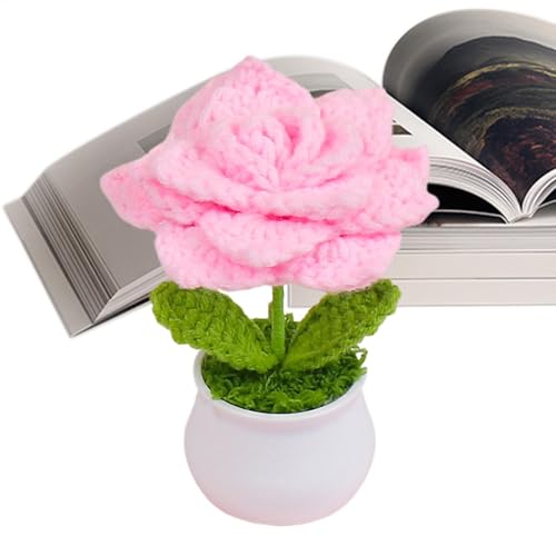 Generisch Häkelblumen,Häkelblume - Handgefertigte Strickblumen, gehäkelte Rosen - Häkel-Schreibtischdekoration mit bunten Blumen im Farbverlauf für das Armaturenbrett im Home Office im Auto Generisch Häkelblumen,Häkelblume - Handgefertigte Strickblumen, gehäkelte Rosen - Häkel-Schreibtischdekoration mit bunten Blumen im Farbverlauf für das Armaturenbrett im Home Office im Auto von Generisch