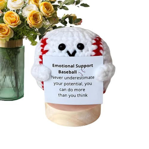 Generisch Häkelpuppe | Dekorativer Häkelball - Sportthema Mit Motivationskarte Für Zimmerdekoration Bücherregal Wohnzimmer Arbeitszimmer Generisch Häkelpuppe | Dekorativer Häkelball - Sportthema Mit Motivationskarte Für Zimmerdekoration Bücherregal Wohnzimmer Arbeitszimmer von Generisch