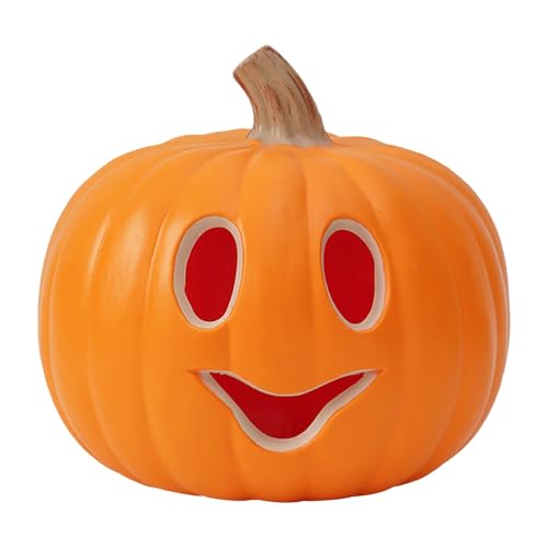 Generisch Halloween KürbisKünstliche Kürbisse aus Harz, dekorative Kürbisstatue für Halloween, ideale Heimdekoration und Coole Schreibtischaccessoires, Höhe 23 cm Generisch Halloween KürbisKünstliche Kürbisse aus Harz, dekorative Kürbisstatue für Halloween, ideale Heimdekoration und Coole Schreibtischaccessoires, Höhe 23 cm von Generisch