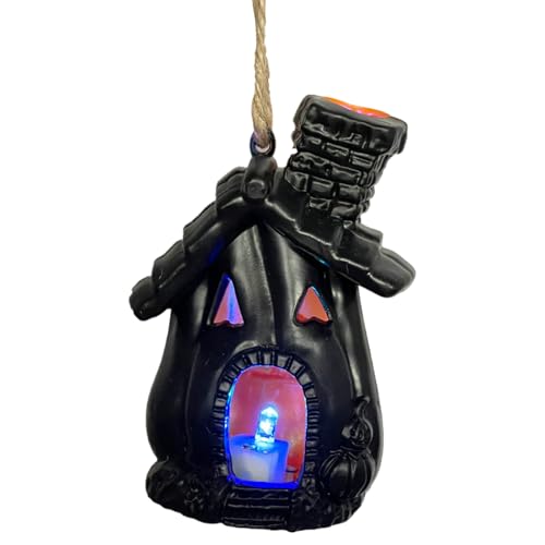 Generisch Halloween LED-Licht, Umgebungsglow-Effekt, 1 Stück, Spukhauslicht, Kürbismotivdekoration, Tabletop-Ornamentslampe für Zuhause, Rasen, Urlaubsveranstaltung von Generisch