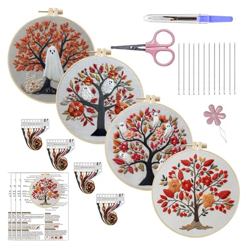 Generisch Halloween Stickkit | Gothic Halloween Stickerei Anfänger Kit, Needlework Accessoires für Urlaub Kostüm Crafting Party Birthday Decor Girls Kleidsprojekt Generisch Halloween Stickkit | Gothic Halloween Stickerei Anfänger Kit, Needlework Accessoires für Urlaub Kostüm Crafting Party Birthday Decor Girls Kleidsprojekt von Generisch