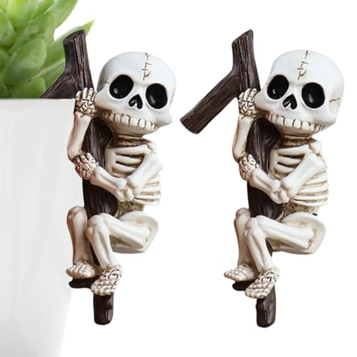 Generisch Halloween Totenkopf Dekoration,Skelett Deko Miniaturfiguren Schmuck | 2er Set Partyzubehör Grusel Deko Schreibtischdekoration Für Drinnen Draußen Garten Generisch Halloween Totenkopf Dekoration,Skelett Deko Miniaturfiguren Schmuck | 2er Set Partyzubehör Grusel Deko Schreibtischdekoration Für Drinnen Draußen Garten von Generisch