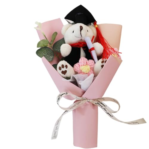 Generisch Handgemachter Gehäkelter Blumenstrauß, Bärenstrauß Plüschstrauß - Handgefertigte Häkelblumen - Einzigartiger, langlebiger Plüsch-Blumenstrauß für Kinder und Generisch Handgemachter Gehäkelter Blumenstrauß, Bärenstrauß Plüschstrauß - Handgefertigte Häkelblumen - Einzigartiger, langlebiger Plüsch-Blumenstrauß für Kinder und von Generisch