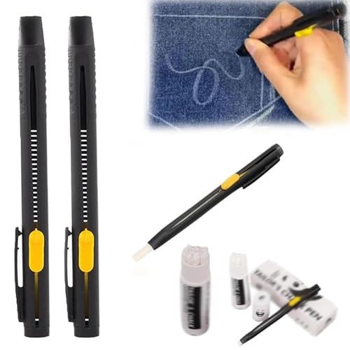 Generisch Heat Erasable Fabric Marker for Sewing, Washable Erasable Marker Pen with Replaceable Refill, Disappearing Ink Pens for Quilting, Embroidery, Cotton & DIY Crafts (2) von Generisch