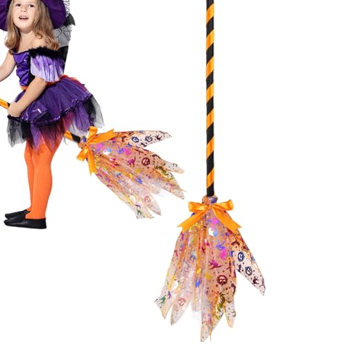 Generisch Hexenbesenstab Besen Halloween | Hexenkostüm Requisite mit Mesh Besen für Kinder Cosplay | Halloween Requisiten und Cosplay Zubehör für Mottoparty Karneval Verkleidung Generisch Hexenbesenstab Besen Halloween | Hexenkostüm Requisite mit Mesh Besen für Kinder Cosplay | Halloween Requisiten und Cosplay Zubehör für Mottoparty Karneval Verkleidung von Generisch