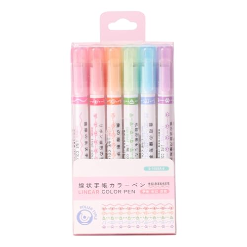 Generisch Highlighter Set, Curve Pens, 5.31x0.39x0.39 inches Marker Tools, 6 Distinctive Shapes, Vibrant Ink Colors, Perfect for Card Decorating, Book Coloring, Creative Writing, Drawing, Kids Generisch Highlighter Set, Curve Pens, 5.31x0.39x0.39 inches Marker Tools, 6 Distinctive Shapes, Vibrant Ink Colors, Perfect for Card Decorating, Book Coloring, Creative Writing, Drawing, Kids von Generisch