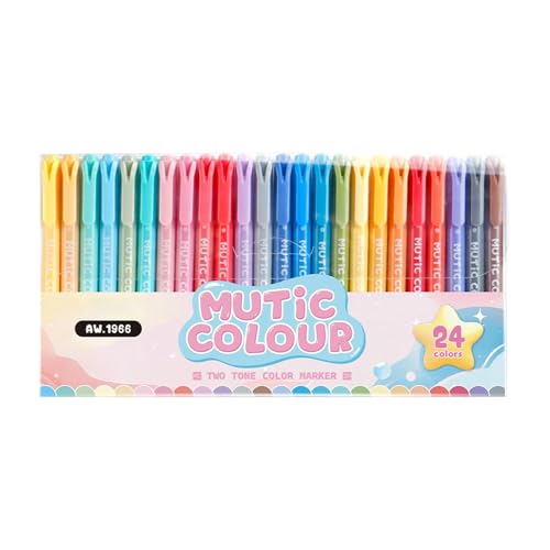 Generisch Highlighter Set - 24 Fluoreszierende Textmarker In Verschiedenen Farben,Doppelspitze Marker Zubehör für Schüler Lehrer Unterricht Büro Zuhause Studium Generisch Highlighter Set - 24 Fluoreszierende Textmarker In Verschiedenen Farben,Doppelspitze Marker Zubehör für Schüler Lehrer Unterricht Büro Zuhause Studium von Generisch