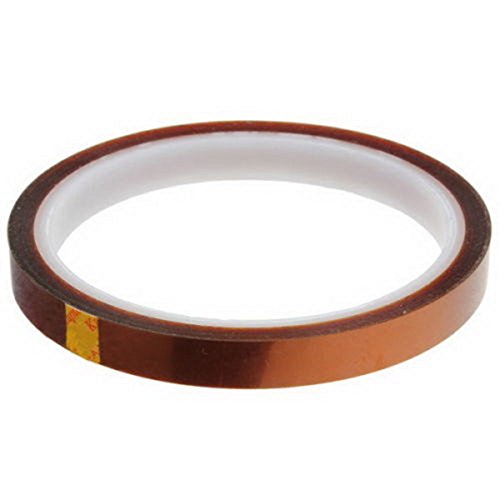 Generisch Hitzebeständiges Polyimid-Klebeband, 33m Länge, 5/10/20/30/50mm Breite, für 3D-Drucker, Löten, Maskierung (10 mm) von Generisch