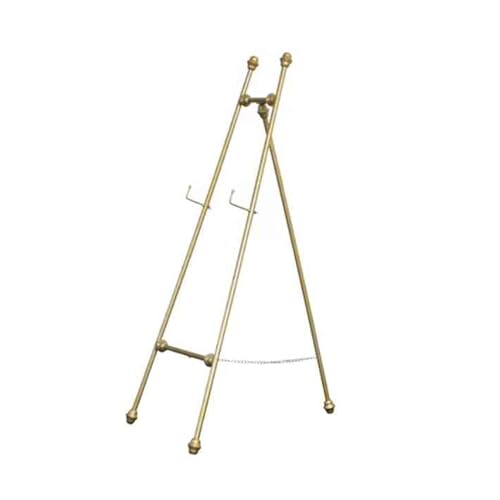 Generisch Hochzeits-Begrüßungstafelständer, freistehende, verstellbare Ausstellungsständer-Staffelei, for Einkaufszentren, Hotels, Fotostudios(Gold,150cm) von Generisch