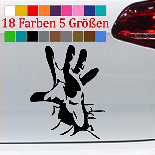 Generisch Horror Hand Sticker Aufkleber Grab Skelett Scary Movie Scream Decal JDM 70-Schwarz 7,5x6cm von Generisch