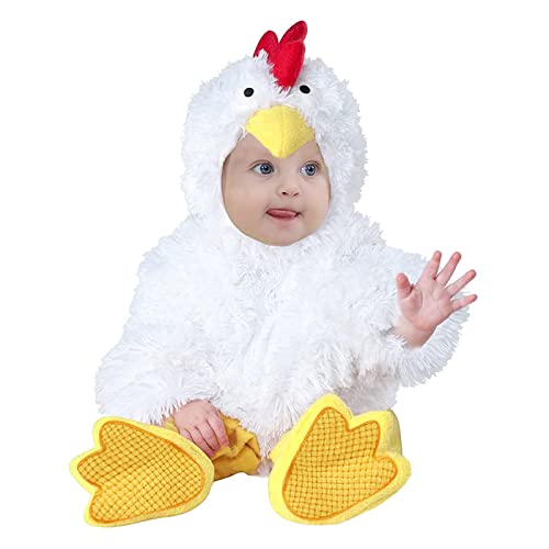 Generisch Hut Outfits Set Baby Strampler Overall Huhn Winter Schuhe Kleinkind Tierkostüm Strampler & Overall Kleidung Puppe 33 Cm (White, 12-18 Months) von Generisch