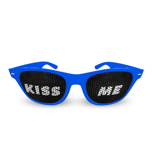 KISS ME | Partybrille | Spaßbrille | Atzenbrille | Lustige Brille | Spassbrille | Party Zubehör für Partys, Clubs & Malle von Generisch