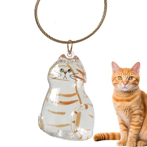 Generisch Katzenhaarspeicher Flasche Transparente, 4.5cm Cat Hair Schlüsselbund, Katzenhaar Behälte, Katzenhaarspeicherfläschchen Zum Sammeln Von Katzen- Und Hundehaaren, Transparente Katzenhaarspei von Generisch