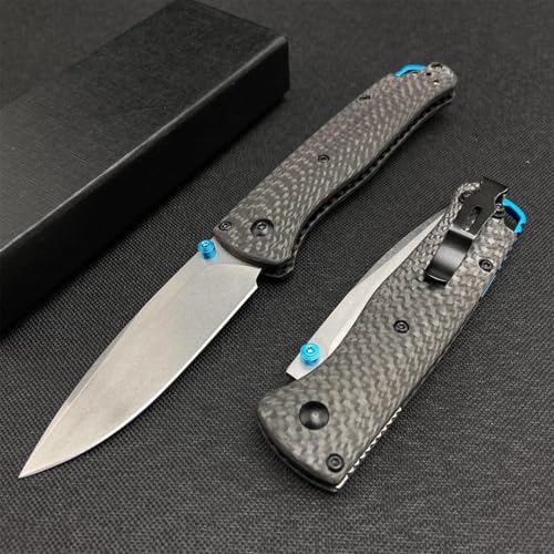 Generisch Klappmesser Taschenmesser S90V Stahlklinge Robust Leicht Kohlefasergriff Outdoor Camping Wandern Tragbar EDC Messer mit Taschenclip von Generisch