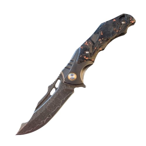 Generisch Klappmesser einhandmesser VG10 Damaszener-Muster Kohlefaser Griff Outdoor Survival Messer für Camping Survival Knife Einhandmesser Generisch Klappmesser einhandmesser VG10 Damaszener-Muster Kohlefaser Griff Outdoor Survival Messer für Camping Survival Knife Einhandmesser von Generisch