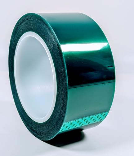 Generisch Klebeband Grünes PET Silikon-Abdeckband für Pulverbeschichtung 66m (50mm) von Generisch