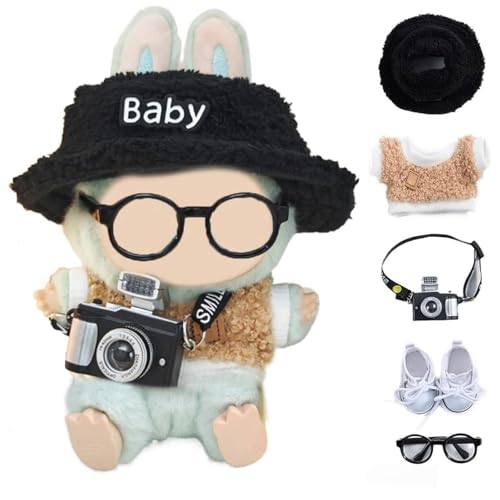 Generisch Kleidung Für Labubu Puppe Niedliche Mini Plüsch Puppen Kleidung Outfit Nur Bekleidungs Zubehör Für Labubu Puppen Pullover Hoodie Kleidung DIY Kinder Geschenke(B) von Generisch