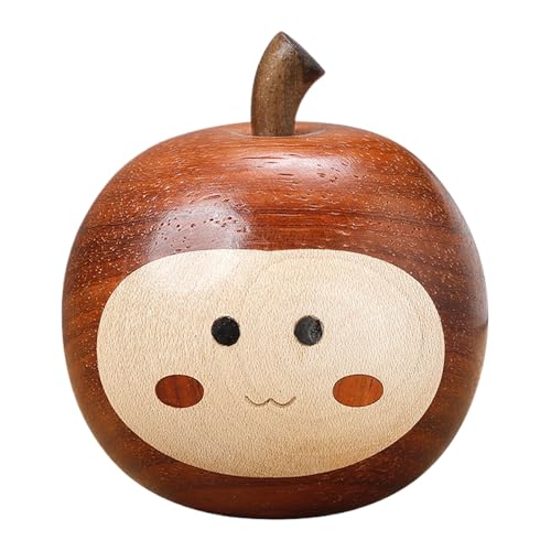Generisch Kleine Obstfiguren,Tischdekoration aus Holz | Handgeschnitzte Figur Deko Für Bücherregal Kommode Nachttisch von Generisch