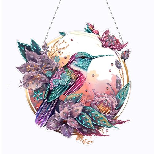 Generisch Kolibri Diamond Painting Fensterbilder, Tier DIY 5D Doppelseitiges Kristall Diamant Malerei Windspiel, Anhänger Bastelset Diamanten Painting Erwachsene für dekorationen Generisch Kolibri Diamond Painting Fensterbilder, Tier DIY 5D Doppelseitiges Kristall Diamant Malerei Windspiel, Anhänger Bastelset Diamanten Painting Erwachsene für dekorationen von Generisch