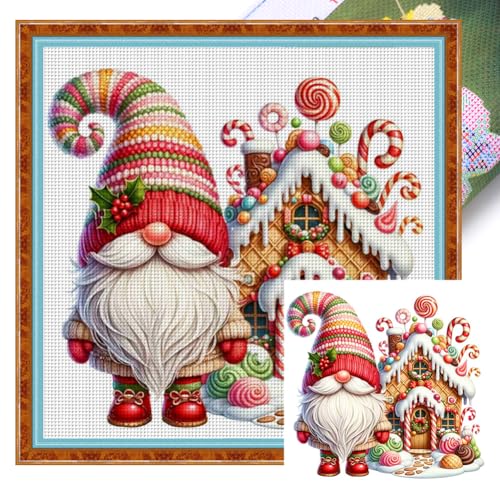 Kreuzstich Set Wichtel,14CT Stickvorlagen Stickbilder Vorgedruckt Kreuzstich Stickpackungen Stickpackung Cross Stitch Embroidery Kit Stickset Sticken Set Erwachsene Anfänger 40x40cm-rot Kreuzstich Set Wichtel,14CT Stickvorlagen Stickbilder Vorgedruckt Kreuzstich Stickpackungen Stickpackung Cross Stitch Embroidery Kit Stickset Sticken Set Erwachsene Anfänger 40x40cm-rot von Generisch