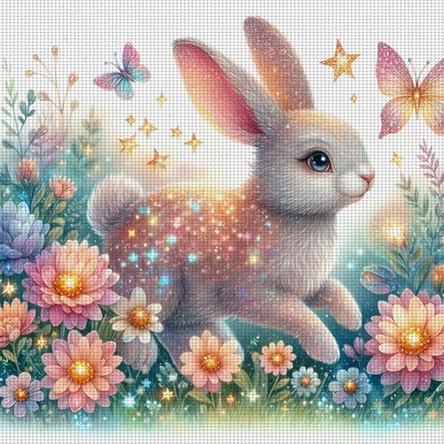 Generisch Kreuzstich Set für Erwachsene,Tiere Stickvorlagen Stickbilder Vorgedruckt Kreuzstich Stickpackungen Stickpackung Cross Stitch Kit Stickset Sticken Set Anfänger-Kaninchen 40x40cm Generisch Kreuzstich Set für Erwachsene,Tiere Stickvorlagen Stickbilder Vorgedruckt Kreuzstich Stickpackungen Stickpackung Cross Stitch Kit Stickset Sticken Set Anfänger-Kaninchen 40x40cm von Generisch