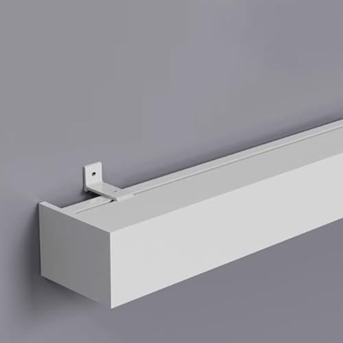 Generisch Leise Vorhangschienen-Wandmontage - 3-in-1-Raumteiler-Monorail-System, Schiene aus Aluminiumlegierung mit dekorativer Platte für Fenster zu Hause, Weiß, 190 cm Generisch Leise Vorhangschienen-Wandmontage - 3-in-1-Raumteiler-Monorail-System, Schiene aus Aluminiumlegierung mit dekorativer Platte für Fenster zu Hause, Weiß, 190 cm von Generisch