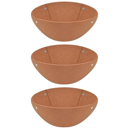 Generisch Liner Für Pflanzgefäße - Runde Hängende Korb Liner | Blumentopf Filzmatte | Ersatzset Von 3 | Gartenentwässerung Gartendekoration Pflanzer | Atmungsaktive Für Pflanzer Blumen Garten von Generisch