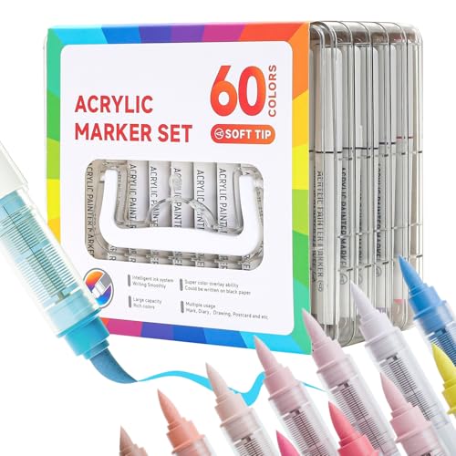 Generisch Malstifte Für Erwachsene | Journaling Marker,60 Farben Malset Für Erwachsene Für Holz Stoff Kunstprojekte Generisch Malstifte Für Erwachsene | Journaling Marker,60 Farben Malset Für Erwachsene Für Holz Stoff Kunstprojekte von Generisch