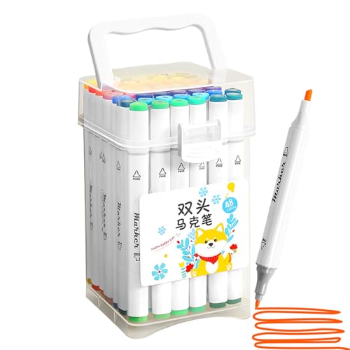 Generisch Marker Pens, Double Tip Coloring Art Markers, 48 Quick-Drying Stationery Colors, Ideal for Sketching, Journaling, Illustrations, Scrapbooking, Crafts Use, Drawing, Projects Generisch Marker Pens, Double Tip Coloring Art Markers, 48 Quick-Drying Stationery Colors, Ideal for Sketching, Journaling, Illustrations, Scrapbooking, Crafts Use, Drawing, Projects von Generisch