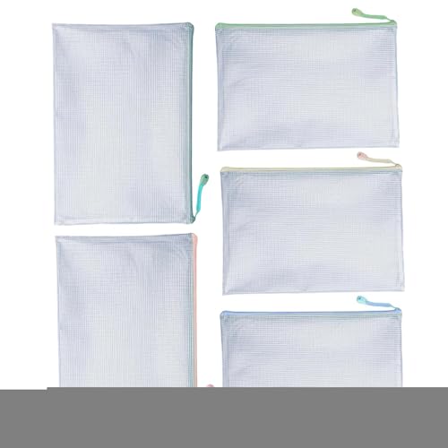 Generisch Maschen Netzbeutel Mit Reißverschluss - A4 Maschen Netz Stift Etui - 5 Stück wasserdichte Organizer Stiftemappen für Schule Büro Reise Kosmetik Generisch Maschen Netzbeutel Mit Reißverschluss - A4 Maschen Netz Stift Etui - 5 Stück wasserdichte Organizer Stiftemappen für Schule Büro Reise Kosmetik von Generisch