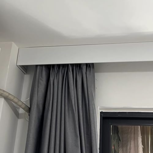 Generisch Maßgefertigte Vorhang-Paneelabdeckung – Schienenlose Vorhangstangenbox zur Decken-/Wandmontage – 140 cm (4,6 Fuß) Länge – Ideal für Rollos und Heimdekoration von Generisch