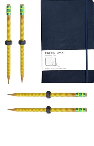 Generisch Minimalist Business Notepad & Sensory Fidget Pen Combo - A4 192-Page PU Leather Notebook with Strap & 4Pc Sliding Nut Anxiety Pencil Generisch Minimalist Business Notepad & Sensory Fidget Pen Combo - A4 192-Page PU Leather Notebook with Strap & 4Pc Sliding Nut Anxiety Pencil von Generisch