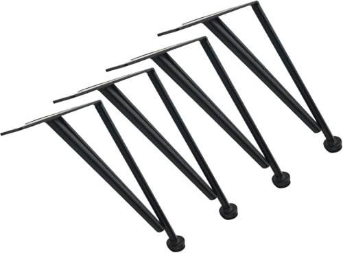 Generisch Moderne Haarnadelbeine aus schwerem Metall, Massive Möbelbeine mit einem Durchmesser von 3/8 Zoll, Couchtischbeine, 4er-Set(15cm) von Generisch