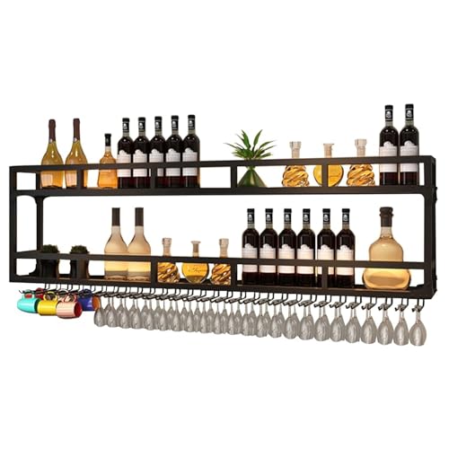 Generisch Modernes Weinregal mit LED-Licht, wandmontiertes Weinregal mit Weinglashalter, schwebende Barregale für die Dekoration von Küche, Esszimmer und Bar (Größe: 100 x 25 x 54 cm, Farbe: Generisch Modernes Weinregal mit LED-Licht, wandmontiertes Weinregal mit Weinglashalter, schwebende Barregale für die Dekoration von Küche, Esszimmer und Bar (Größe: 100 x 25 x 54 cm, Farbe: von Generisch