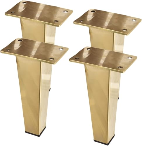 Generisch Möbelbeine aus Edelstahl, konische Möbelfüße for Schränke, Badezimmer, Nachttische, TV-Konsolen, Ottomane, Couchfüße, 4 Stück, tragend 728 kg(15cm/5.9in) von Generisch