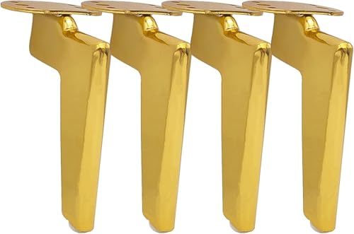 Generisch Möbelbeine aus Metall, 4er-Set, Moderne Möbel, Schrankfüße, DIY-Ersatzbeine for Schrank, Sofa, Couch, Stuhl(Gold) von Generisch