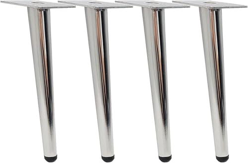 Generisch Möbelbeine aus Metall, Schrankbeine aus Eisenmetall, for Sofa/Schrank/TV-Ständer, schräger Kegel, stabilere Tragfähigkeit(10in) von Generisch