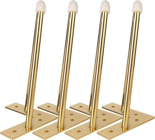 Generisch Möbelbeine aus Metall, goldene Haarnadel-Möbelbeine, robuste, solide 3/8-Zoll-Couchtischbeine, 4er-Set(25cm/10in) von Generisch