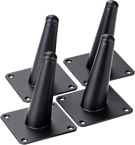 Generisch Möbelbeine aus Metall, schräge kegelförmige Sofabeine, Ersatzfüße for DIY-Möbel, Nachttische 4 Stück, Edelstahl(10cm) von Generisch