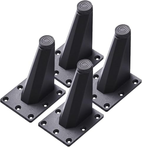Generisch Möbelbeine aus Metall, verstellbare Sofabeine, 4 Zoll for Couchtisch, Fernsehständer, Fußhocker, 4 Stück, Aluminiumlegierung(B) von Generisch