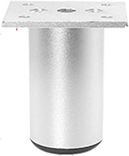 Generisch Möbelbeine aus Vierkantrohrmetall, Füße gebürstet, Sofabein/Schrankbein/Couchtischbein, 4-TLG., 400 lbs(Silver,10cm) von Generisch
